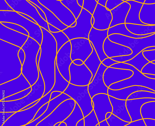 Beautifulabstract wave lines pattern in electric blue and yellow colours 