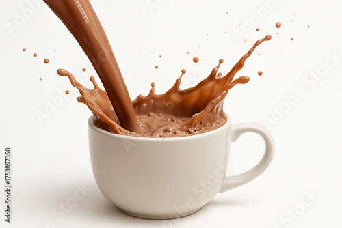 milk splash in a glass