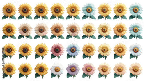 Modern Sunflower Outline Vector showcasing elegant minimalist line art of blooming sunflowers, refined contour details, and contemporary floral charm for premium Flower Illustration Vectors.