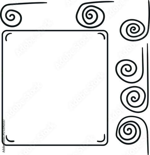 Frame and large line curls