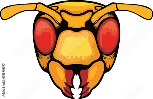 Ant Head Mascot Vector Illust...