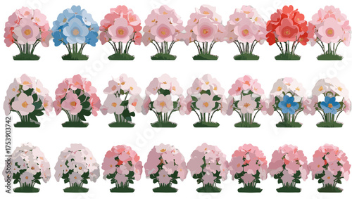 Japanese Sakura Bloom Vector collection showcasing graceful sakura petals, refined botanical details, and timeless floral elegance — ideal Flower Illustration Vectors for creative.