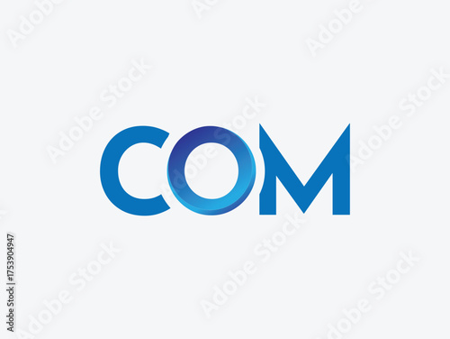 Foto COM Letter Initial Logo Design, com letter original monogram logo design  ,com w
