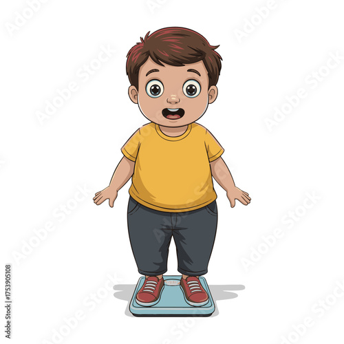little boy with headphones