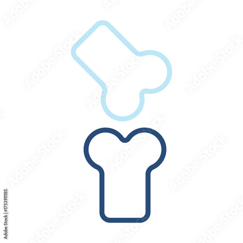 Patella Icon Color Outline Style. Vector Illustration Design