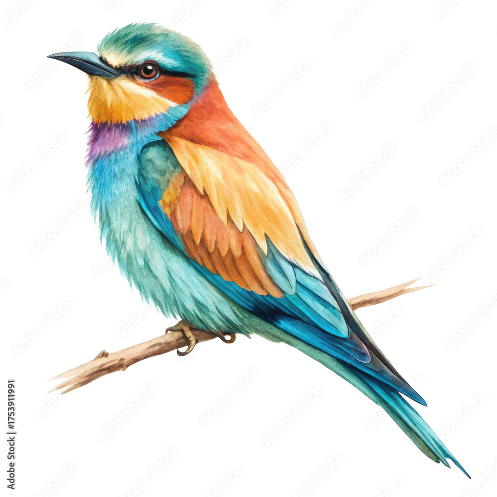 Fototapeta premium Watercolor illustration bird png watercolor png illustration png bird png animal png transparent background image