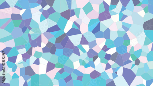 パステルカラーのポリゴン模様が広がる抽象的な背景 | Abstract Polygon Pattern in Pastel Colors