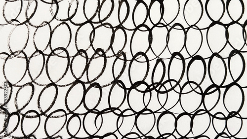 a hand-drawn line drawing with a brush, ink-drawn lines, rotating lines painted with a brush