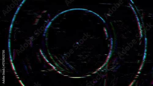 Circular blue glitch with digital noise. Perfect for sci-fi UI elements, radar effects, or futuristic transitions