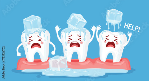 Sensitive teeth experience discomfort from cold stimuli leading to pain and distress.