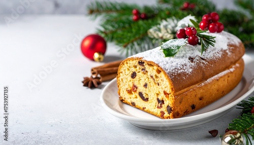 Wallpaper Mural クリスマス用のケーキ、コピースペース Torontodigital.ca