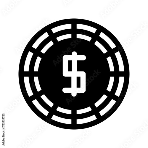 Dollar Board Game Icon Vector Symbol Design Illustration