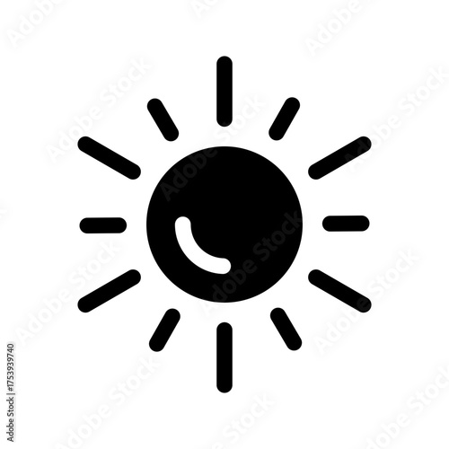 Sun Energy Icon Vector Symbol Design Illustration