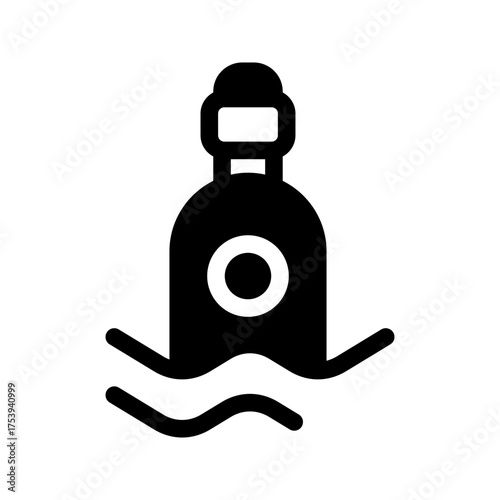 Message In A Bottle Icon Vector Symbol Design Illustration