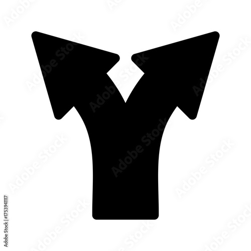 Crossroads Icon Vector Symbol Design Illustration