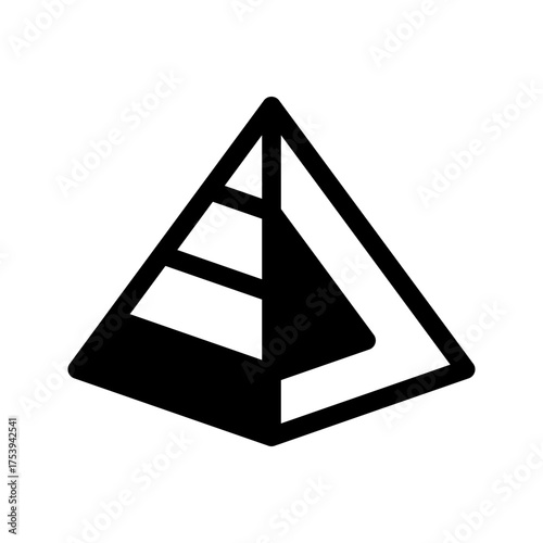 Pyramid Icon Vector Symbol Design Illustration