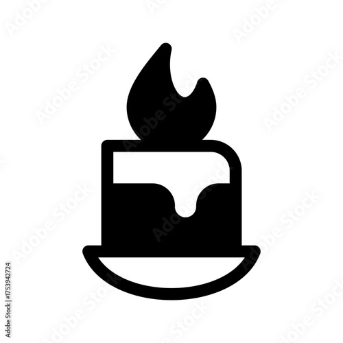 Candle Icon Vector Symbol Design Illustration