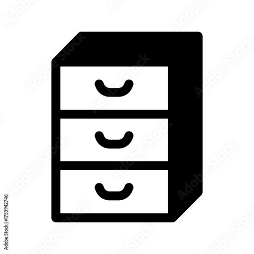 Cabinet Icon Vector Symbol Design Illustration