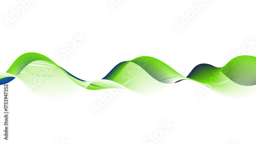 Clean, minimal wavy green line graphic for corporate sustainability, medical, or agricultural themes.