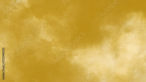 Golden yellow textured background with abstract cloud-like pattern. Warm mustard gold subtle smoky or cloudy texture background.