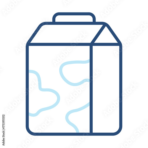 Milk Icon Color Outline Style. Vector Illustration Design