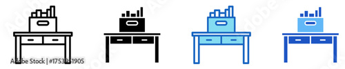 Workplace  Icon Set Multiple Style Collection