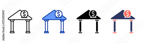 Deposit icon sheet multiple style collection