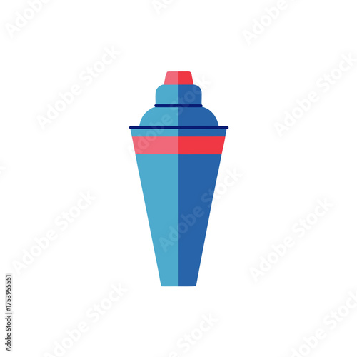 Vector blue cocktail shaker icon