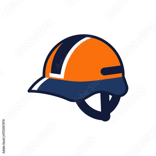 Illustration of a construction hard hat on transparent background