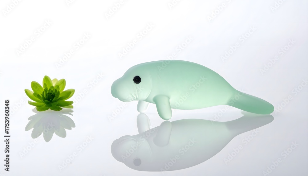 Fototapeta premium Cute Translucent Glass Animals Collection – Bright Colored Baby Figurines & Decorative Creatures