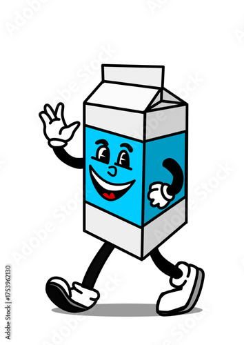 Illustration of a happy
cardboard box