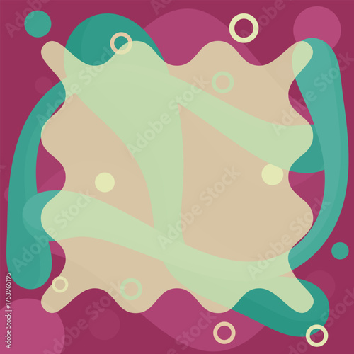 Abstract background of freeform curves, squares, overtone colors. Design resource background, lifestyle and presentation.