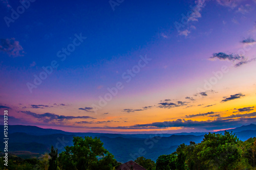 sunset in the mountains