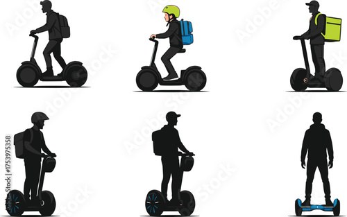 silhouettes of people