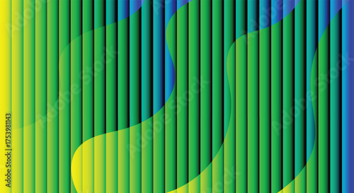 Abstract colorful vertical lines with a flowing wave of vibrant shades.