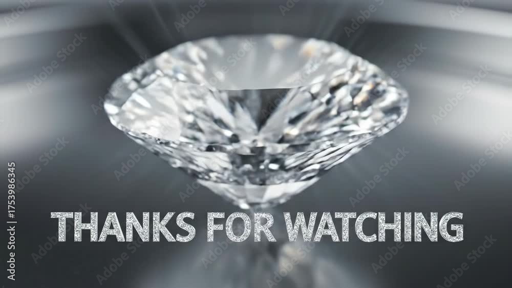 Thanks For Watching Diamond Luxury Text