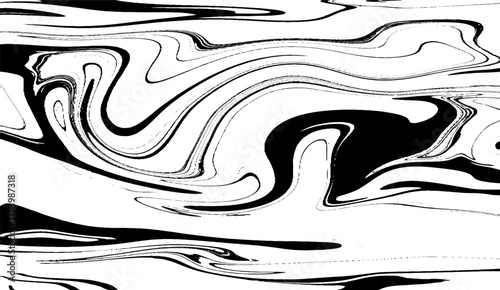 Black Marble ink texture acrylic painted waves texture background. Luxury Black marble texture with white veins in background.
