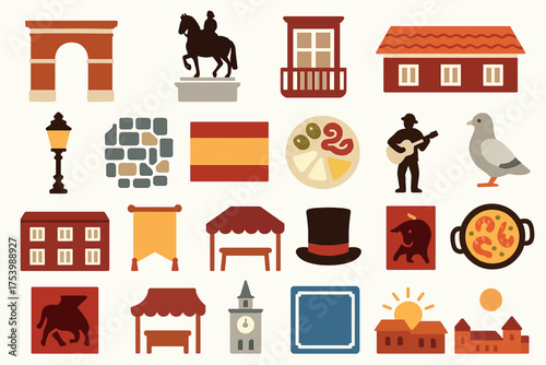 Spanish Culture Symbols Architecture Icons Landmarks Travel