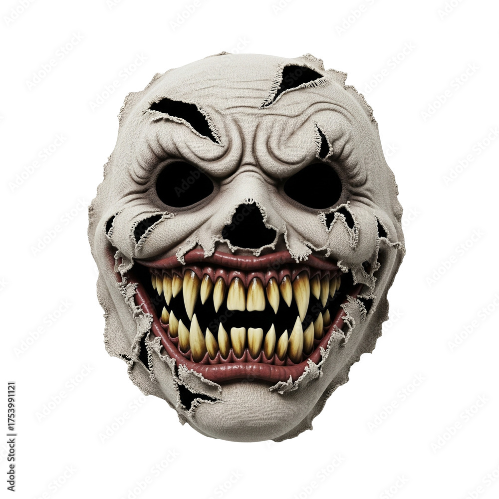 Naklejka premium skull of a vampire with tongue