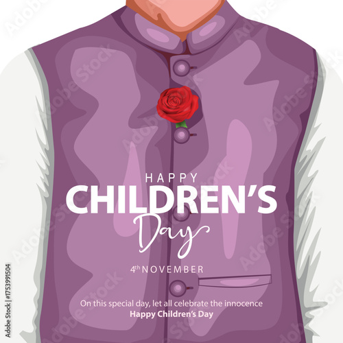 Happy Children's Day is celebrated in India on November-14. abstract vector illustration