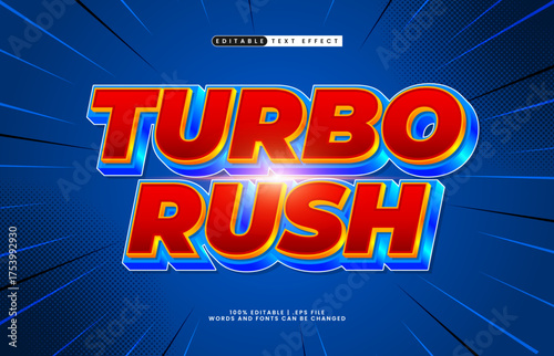 turbo rush editable text effect