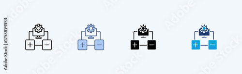 Reinforcement Learning Multiple Icon Illustration Vector