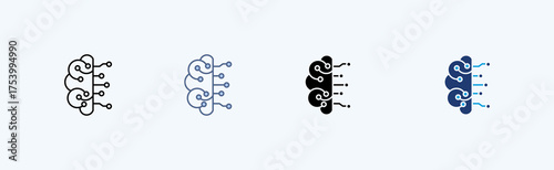 Fuzzy Logic Multiple Icon Illustration Vector