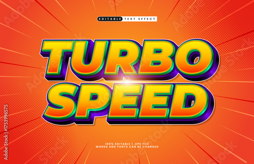 turbo speed editable text effect