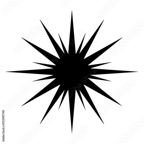Burst of energy emanating from a central point radiating outwards in a dynamic display with sharp