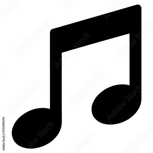 Black Music Note Symbol