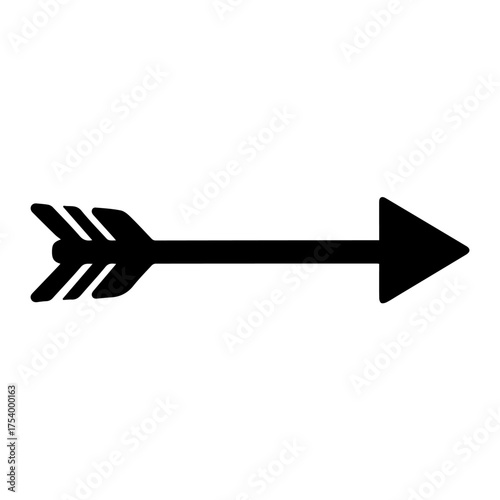 Black Arrow Pointing Right Vector Illustration