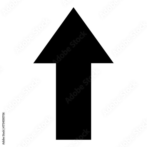 Black Up Arrow Icon Vector Illustration