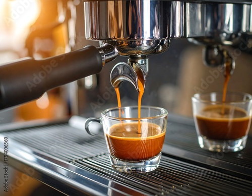 Wallpaper Mural Double espresso shot pull with warm backlighting Torontodigital.ca