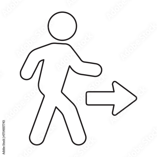 Walking Arrow Icon